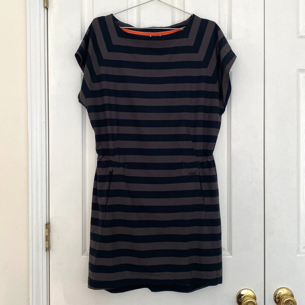 Helly Hansen Thalia Shirt Dress Grey/Black Stripe Small